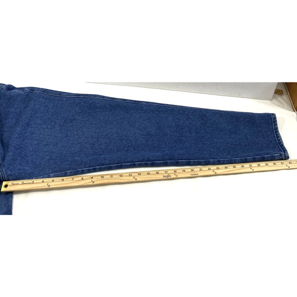 Lee Original Jeans Womens Plus Size 18 L Medium Wash Denim Straight Mom‎ Hi Rise - Picture 10 of 12